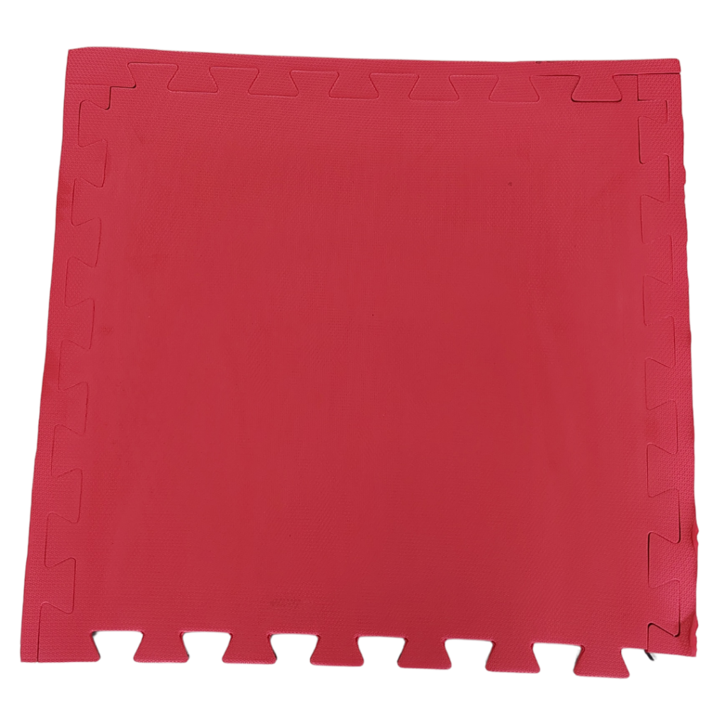 Tatame E.V.A 100×100 · 40mm · Preto/Vermelho